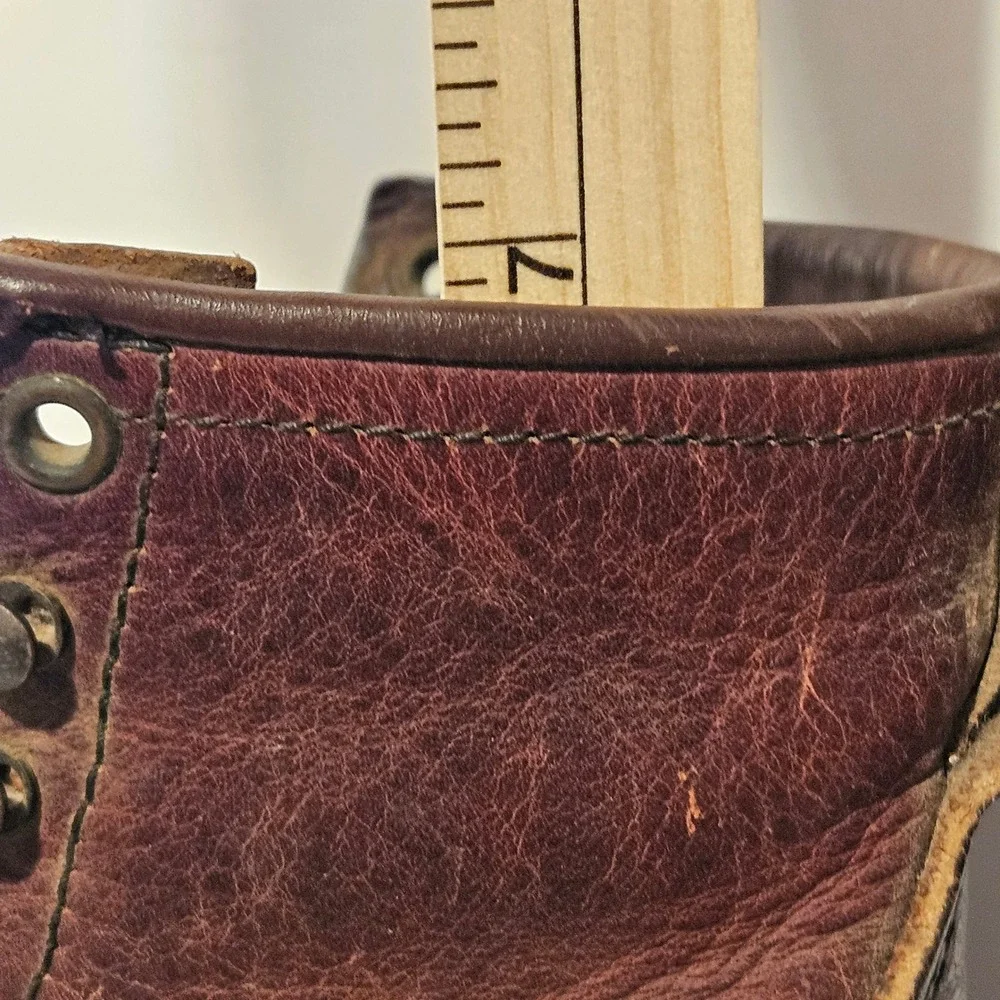 Vintage Red Wing Work Boots Mens 10 Brown Leather Lace‎ Up Lug Sole Made in USA*